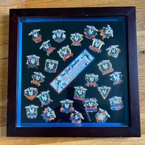 Calling all Yankees fans! Collectible pin collection in a beautiful wooden case